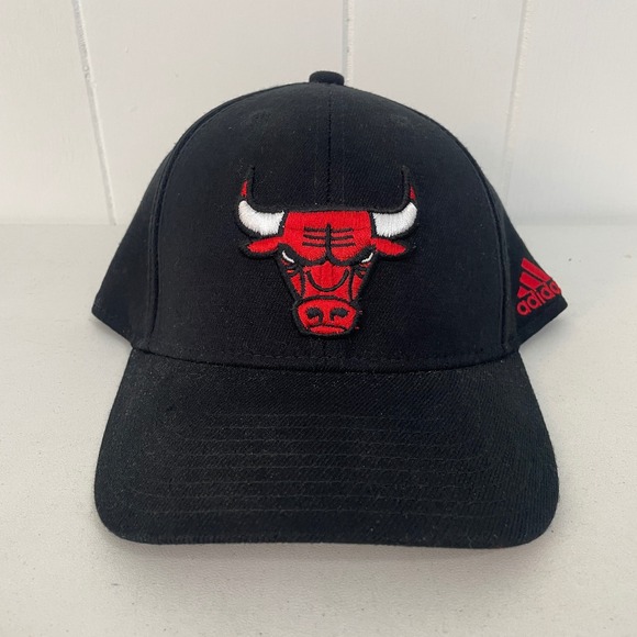 adidas Other - Adidas Chicago Bulls NBA Fitted Hat Cap Black L/XL Fitmax 70 Basketball